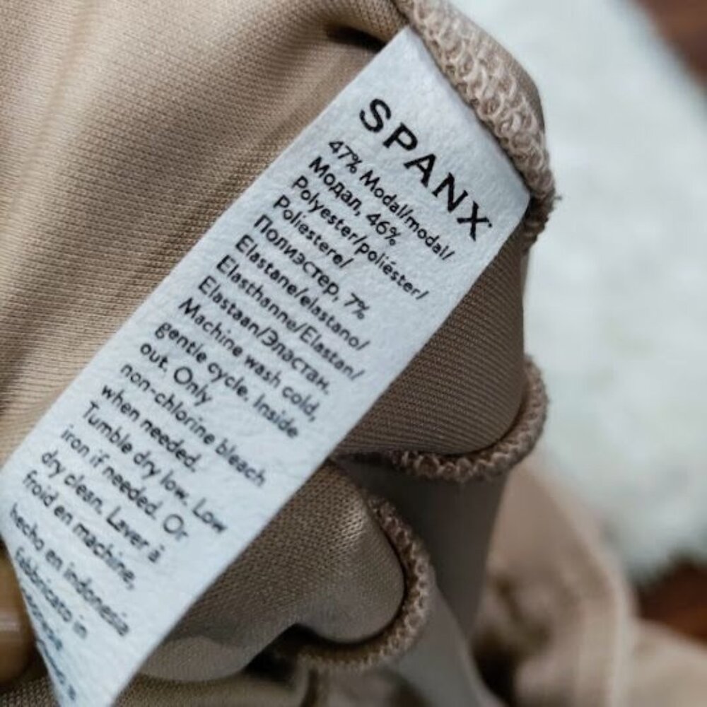 Spanx AirEssentials Womens Large Drawstring Cropped Wide Leg Lounge Pants Fawn - Picture 6 of 8